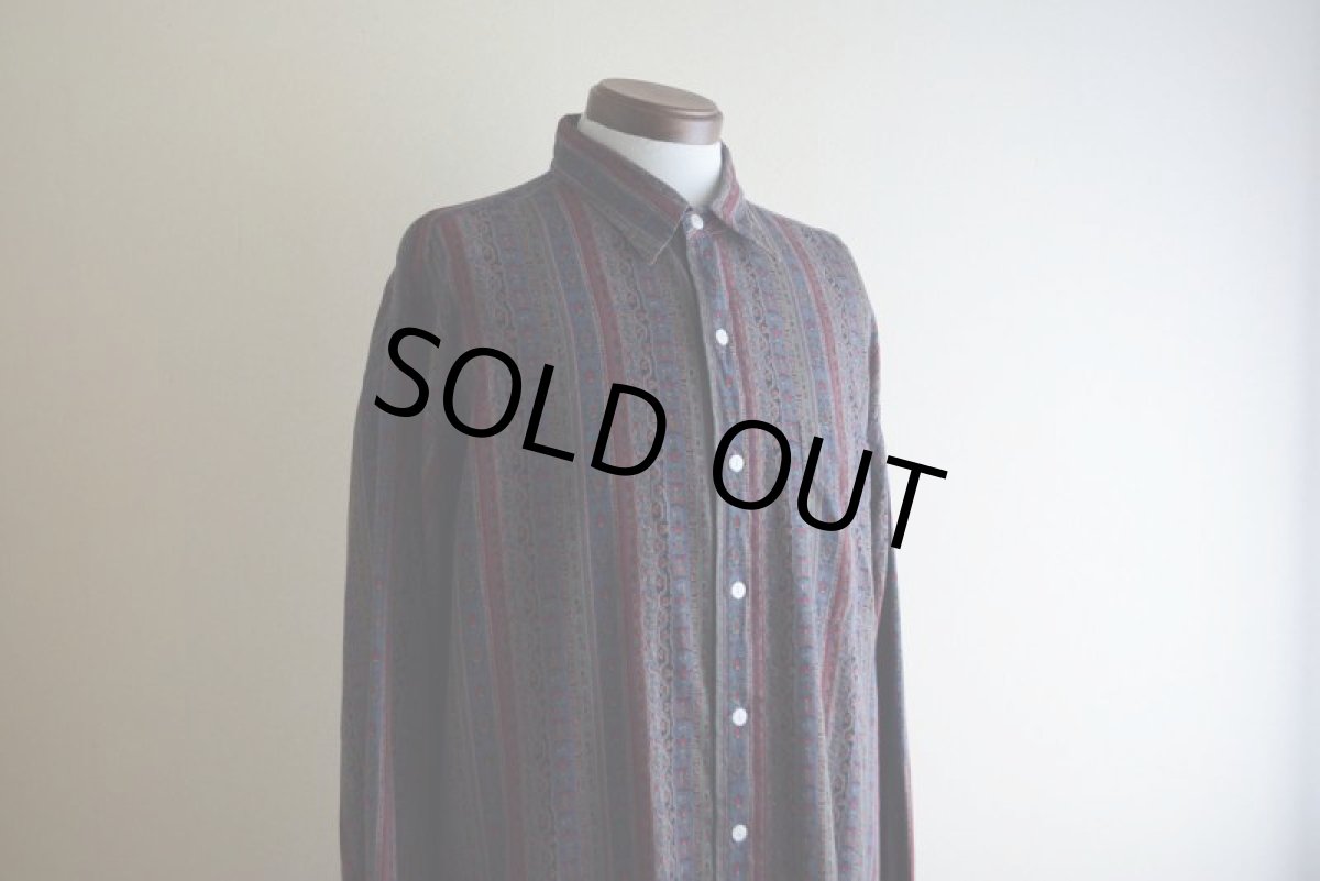 画像8: Polo by RalphLauren 総柄シャツ　 SILK×COTTON　 表記XL  (8)