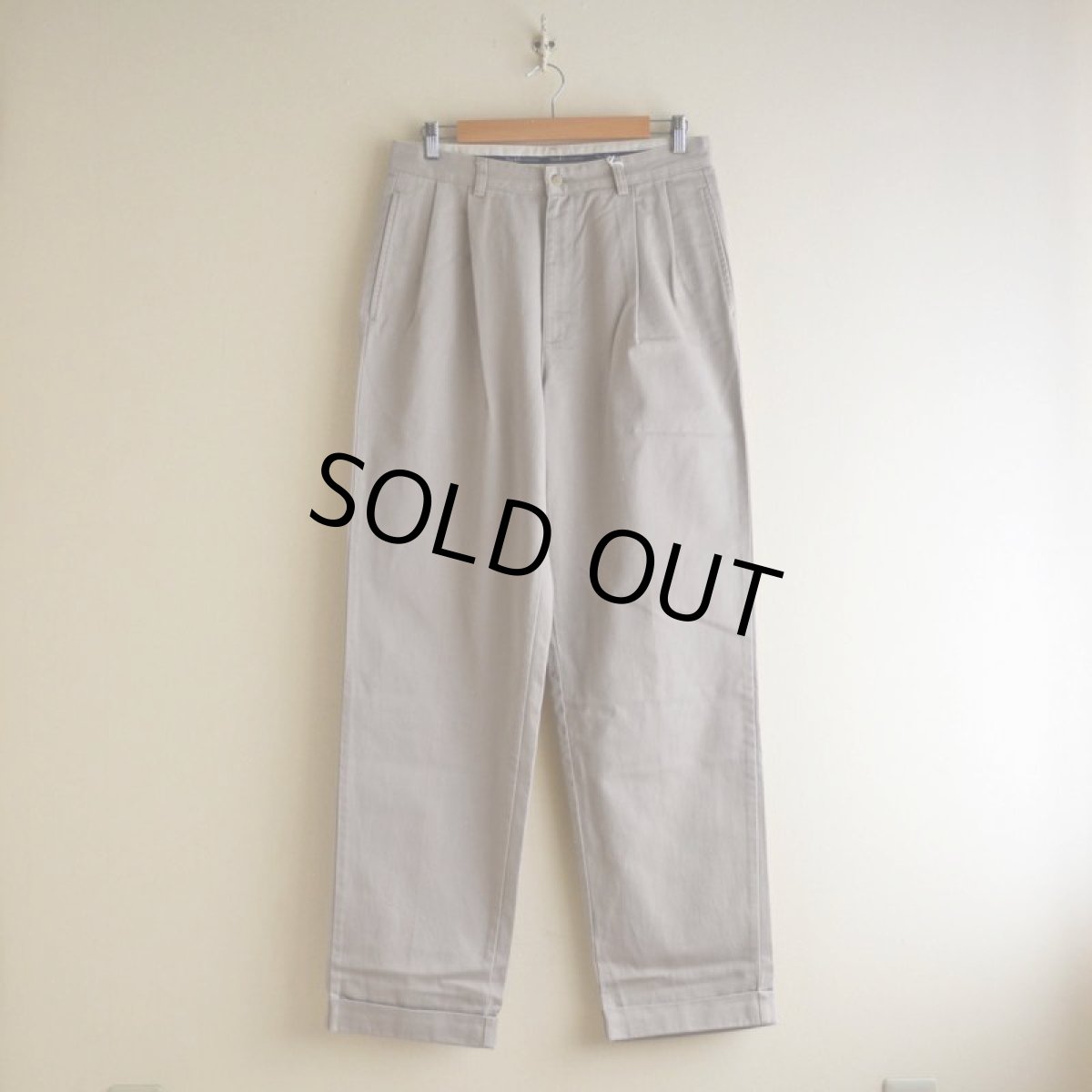 画像1: Polo RalphLauren ツータックチノトラウザー　 表記33×34  (1)