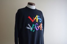 画像7: 1990s LAS VEGAS 刺繍プリントスウェット　 MADE IN USA　 表記L  (7)
