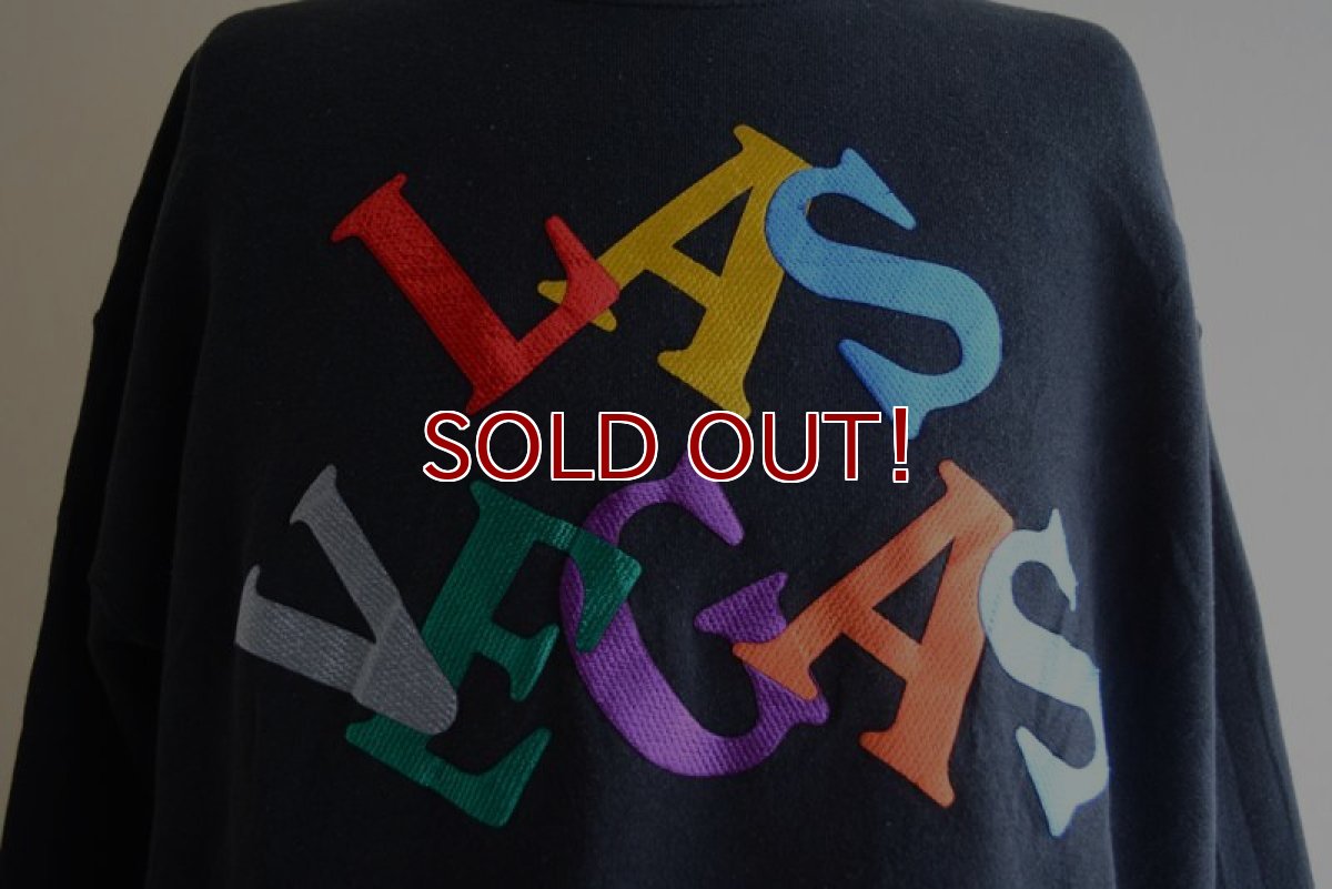 画像8: 1990s LAS VEGAS 刺繍プリントスウェット　 MADE IN USA　 表記L  (8)