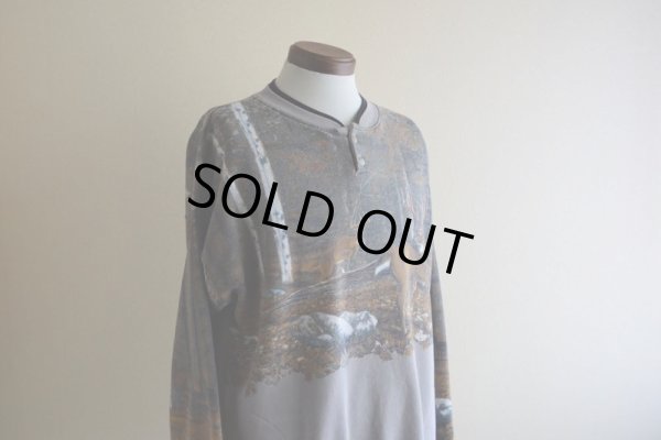 画像7: 1990s ARTISANS シカ総柄スウェット  MADE IN USA  表記L