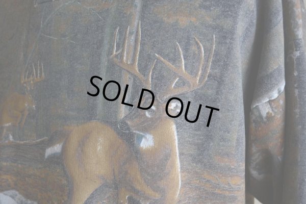 画像8: 1990s ARTISANS シカ総柄スウェット  MADE IN USA  表記L