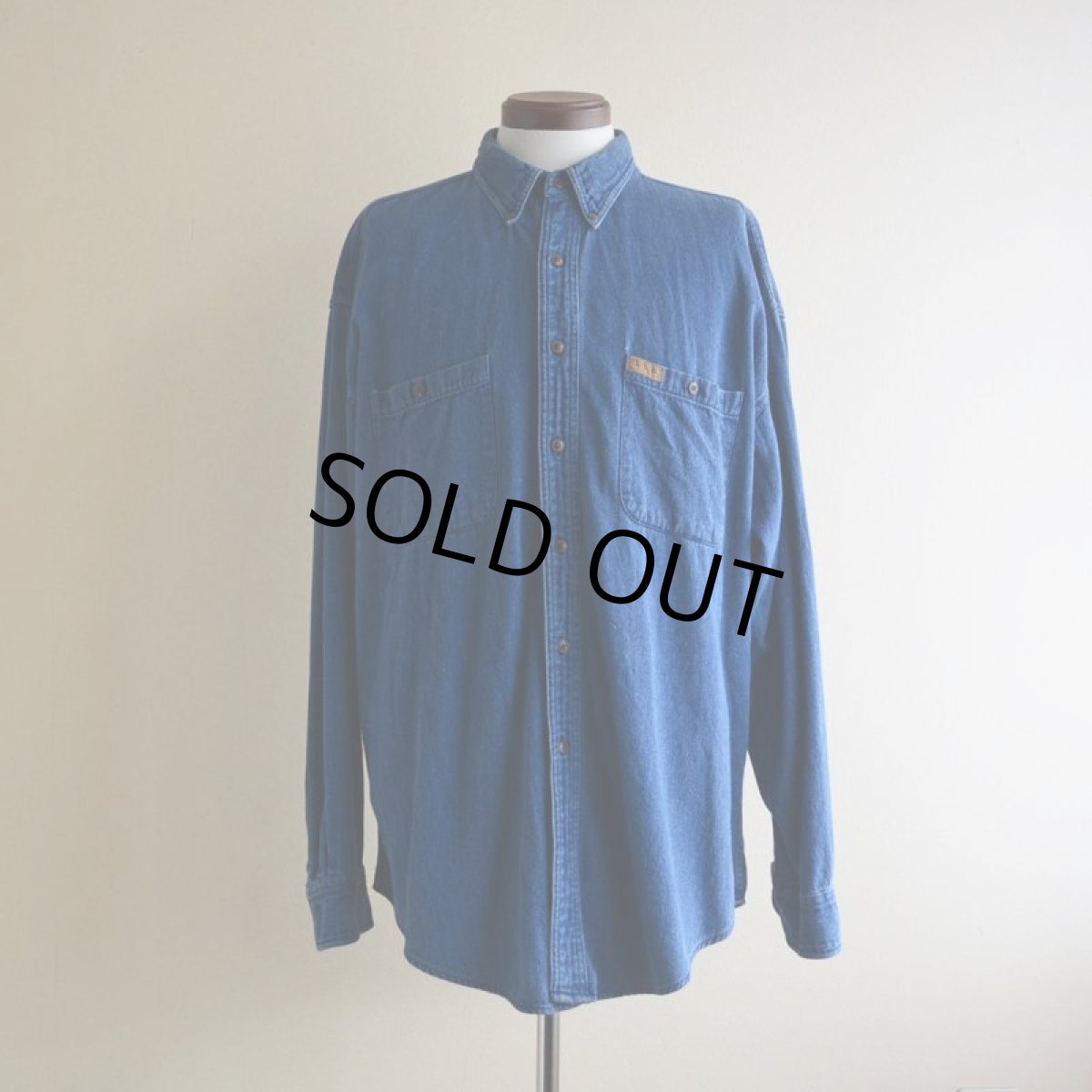 画像1: CHAPS RALPH LAUREN インディゴシャツ　 表記L  (1)