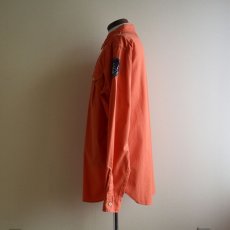 画像4: 1990s Polo by RalphLauren USRL NAVAL STATION マチ付きシャツ　 表記L  (4)