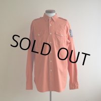 1990s Polo by RalphLauren USRL NAVAL STATION マチ付きシャツ　 表記L 