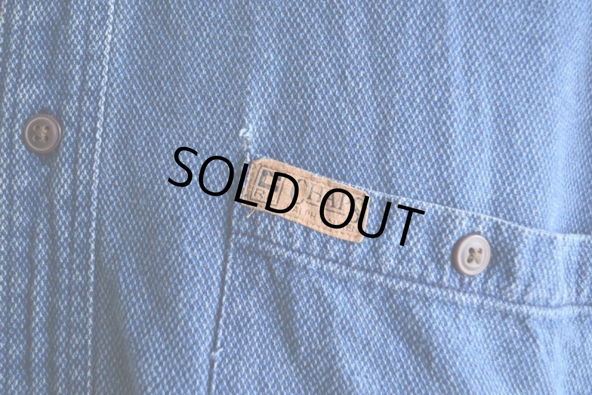 画像8: CHAPS RALPH LAUREN インディゴシャツ　 表記L  (8)