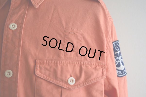 画像8: 1990s Polo by RalphLauren USRL NAVAL STATION マチ付きシャツ　 表記L 