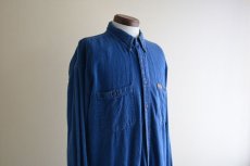 画像7: CHAPS RALPH LAUREN インディゴシャツ　 表記L  (7)