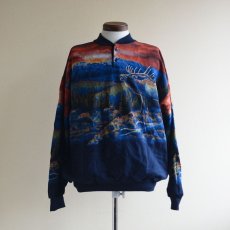画像1: 1990s Art Unlimited シカ総柄スウェット　 DEAD STOCK/MADE IN USA　 表記L  (1)