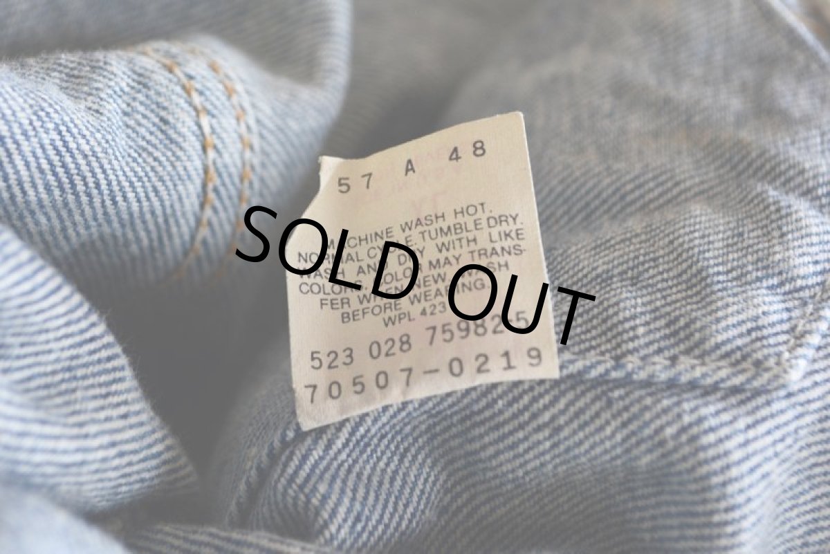 画像7: 1980s Levi's 70507-0219 ケミカルデニムジャケット　 MADE IN USA　 表記XL  (7)