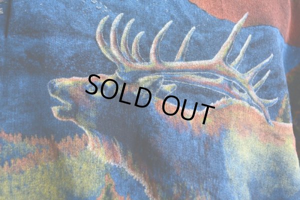 画像12: 1990s Art Unlimited シカ総柄スウェット  DEAD STOCK/MADE IN USA  表記L