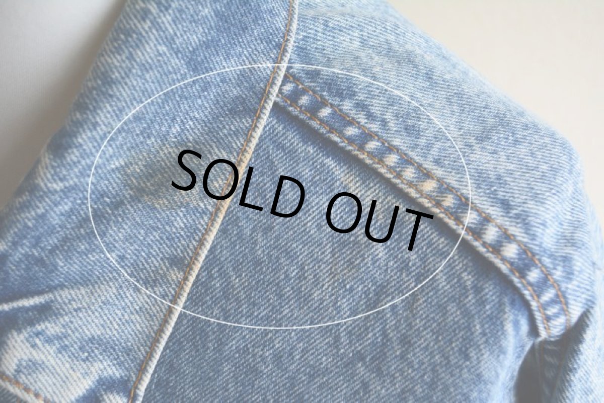 画像15: 1980s Levi's 70507-0219 ケミカルデニムジャケット　 MADE IN USA　 表記XL  (15)