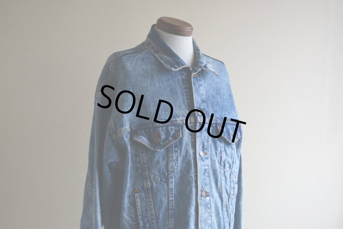 画像9: 1980s Levi's 70507-0219 ケミカルデニムジャケット　 MADE IN USA　 表記XL  (9)