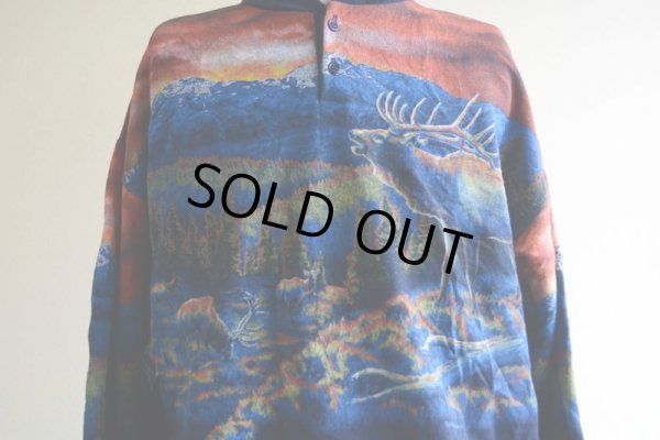 画像11: 1990s Art Unlimited シカ総柄スウェット  DEAD STOCK/MADE IN USA  表記L