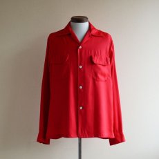 画像1: 1950s PENNEY'S TOWNCRAFT レーヨンギャバシャツ　 表記M  (1)