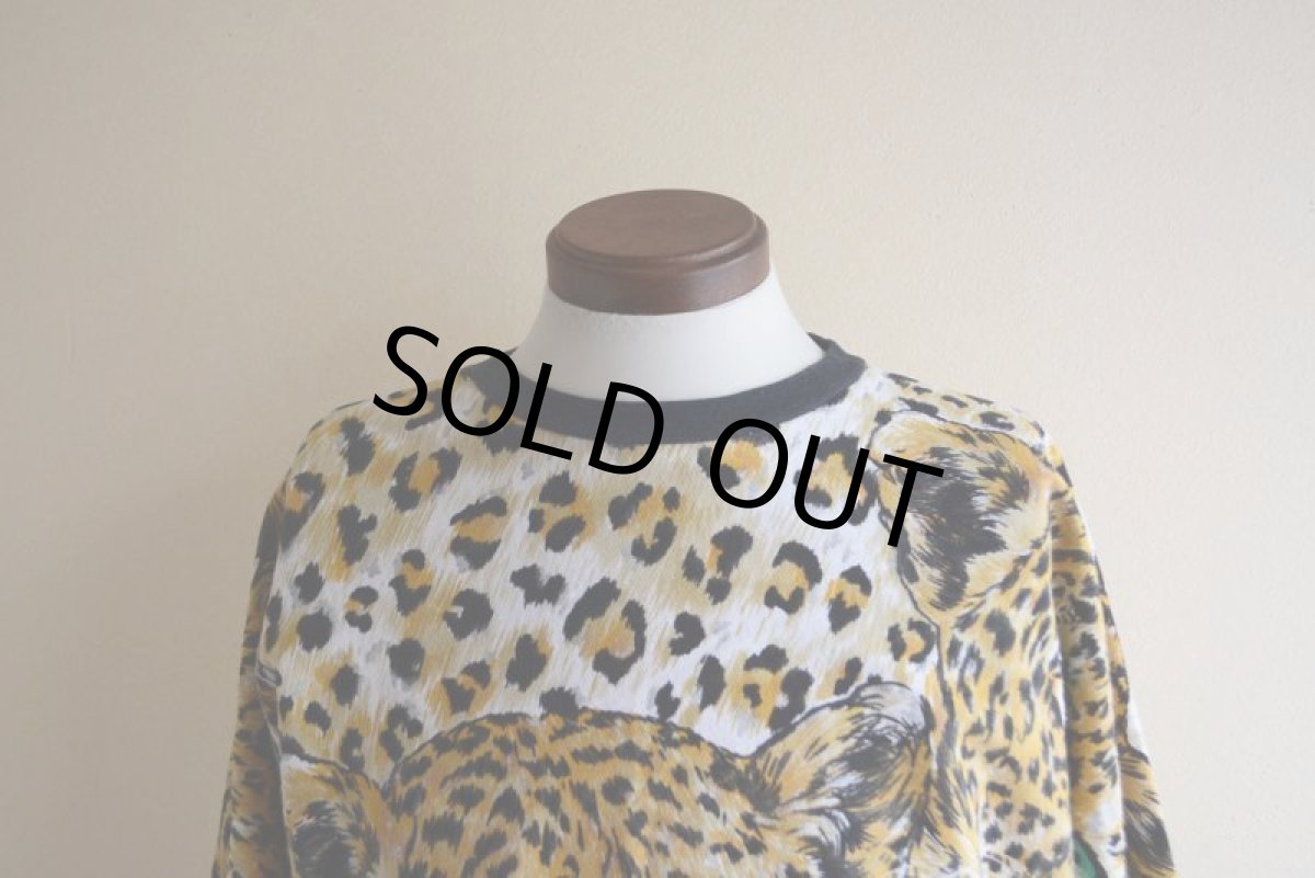 画像6: 1980s ヒョウ柄スウェット　 MADE IN USA　 表記M  (6)