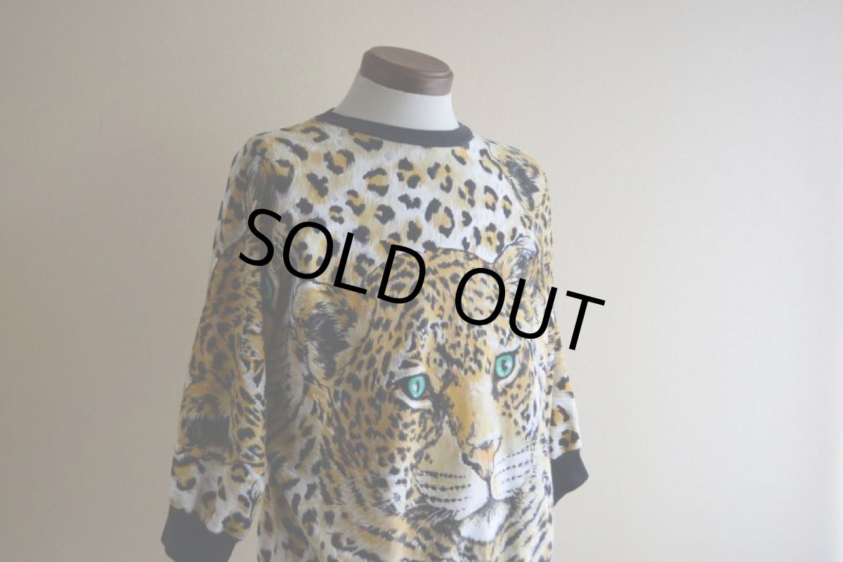 画像7: 1980s ヒョウ柄スウェット　 MADE IN USA　 表記M  (7)