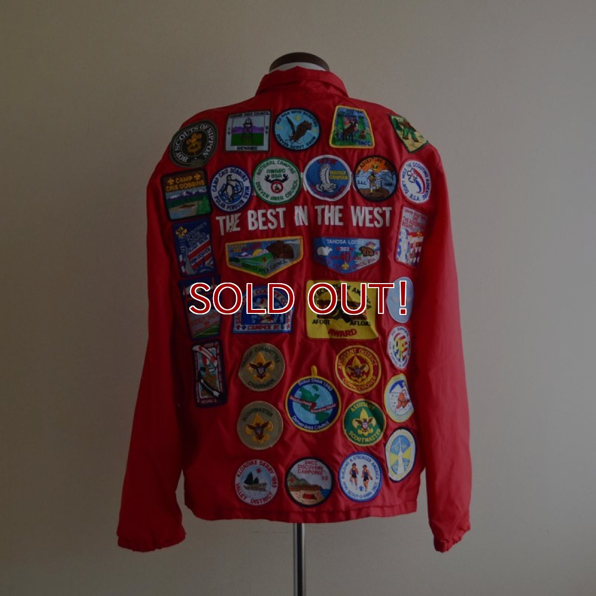画像1: 1980s HOLLOWAY ナイロンコーチジャケット　 BOY SCOUTSワッペンカスタム　 表記L  (1)