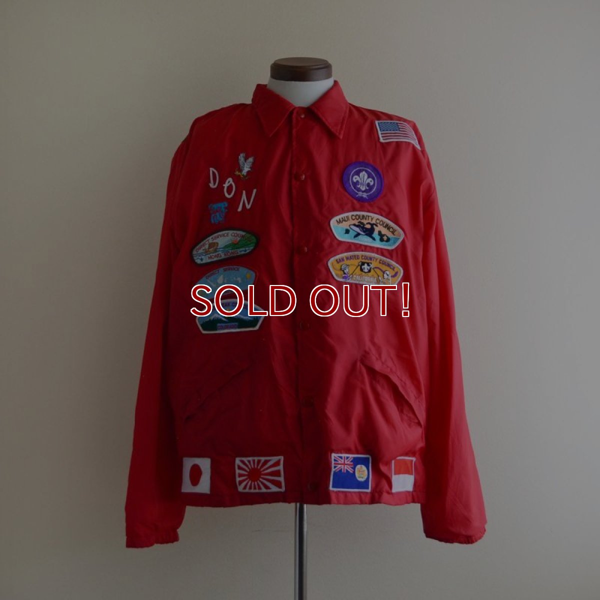 画像3: 1980s HOLLOWAY ナイロンコーチジャケット　 BOY SCOUTSワッペンカスタム　 表記L  (3)