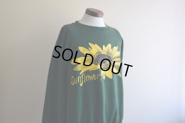 画像7: 1990s ひまわり プリントスウェット  表記XL