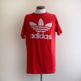 画像1: 1980s adidas トレフォイルTシャツ　<br>両面プリント　<br>表記XL<br> (1)