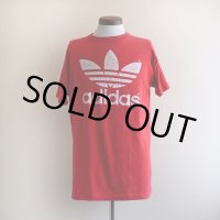 1980s adidas トレフォイルTシャツ　 両面プリント　 表記XL 