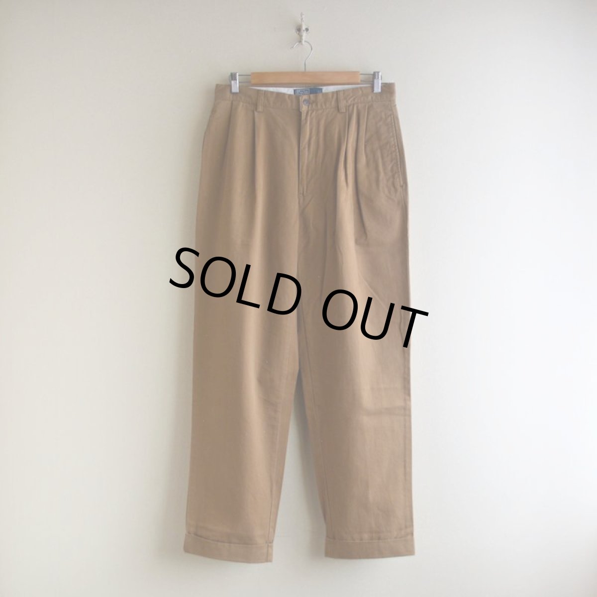 画像1: 1990s〜 Polo by RalphLauren ツータックチノトラウザー　 HAMMOND PANT　 表記33×30  (1)
