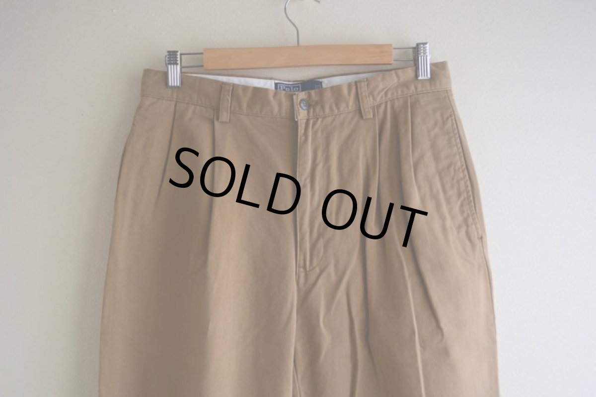 画像5: 1990s〜 Polo by RalphLauren ツータックチノトラウザー　 HAMMOND PANT　 表記33×30  (5)