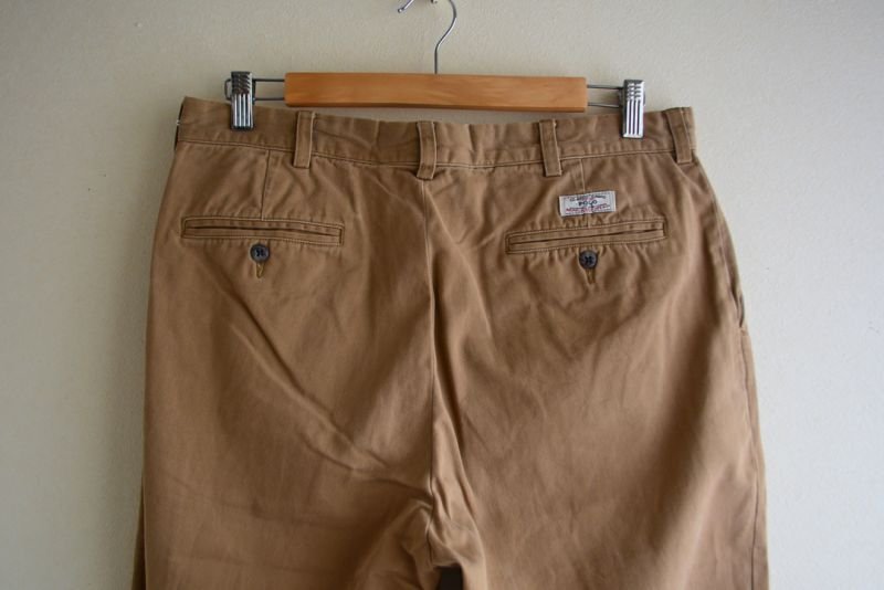 90s ポロバイラルフローレン（34×30）ポロチノ＊ツータックトラウザーズ 1990s〜 Polo by RalphLauren チノトラウザー PROSPECT PANT 表記34×30
