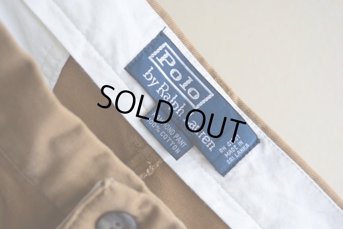 画像4: 1990s〜 Polo by RalphLauren ツータックチノトラウザー　 HAMMOND PANT　 表記33×30  (4)