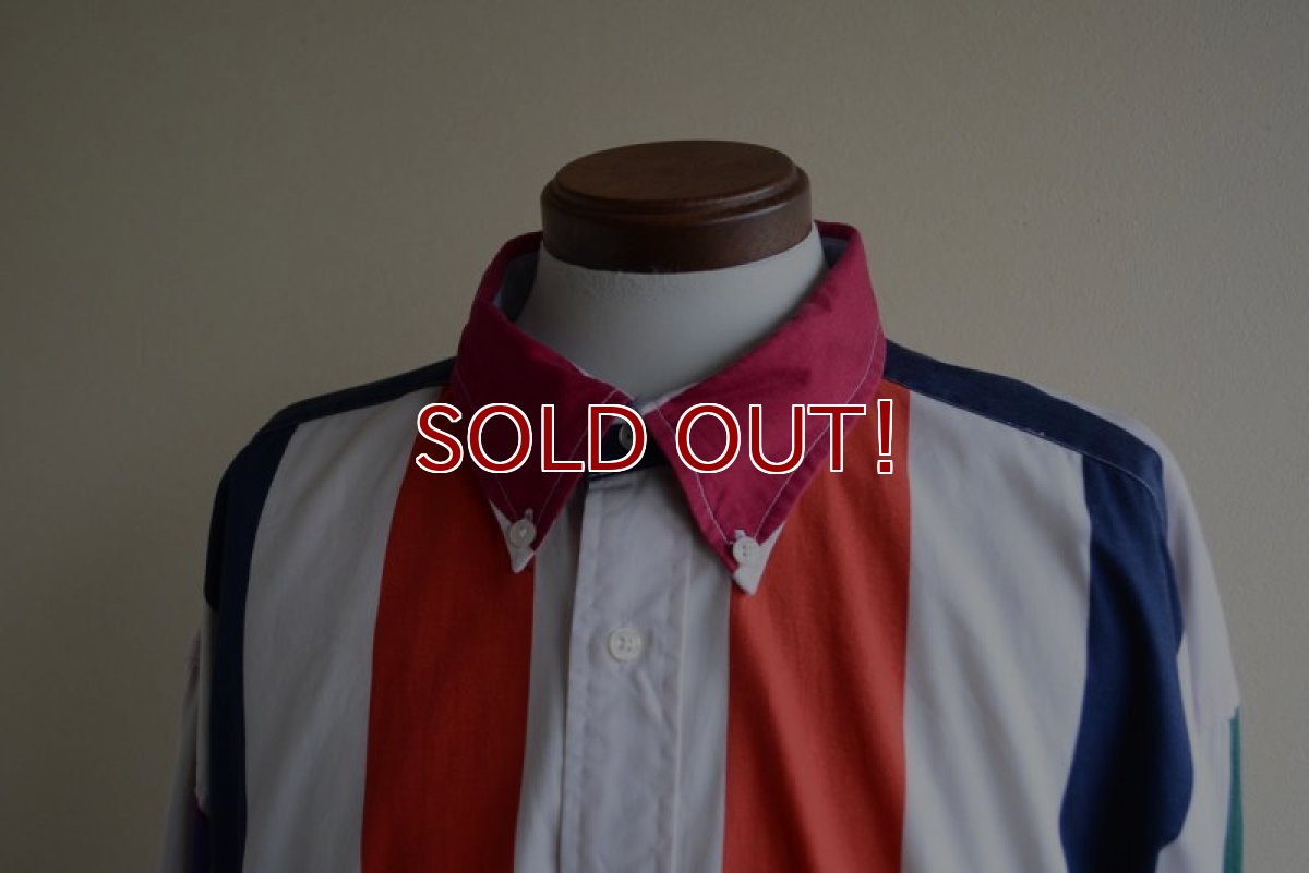 画像6: 1990s TOMMY HILFIGER ストライプシャツ　 表記XXL  (6)
