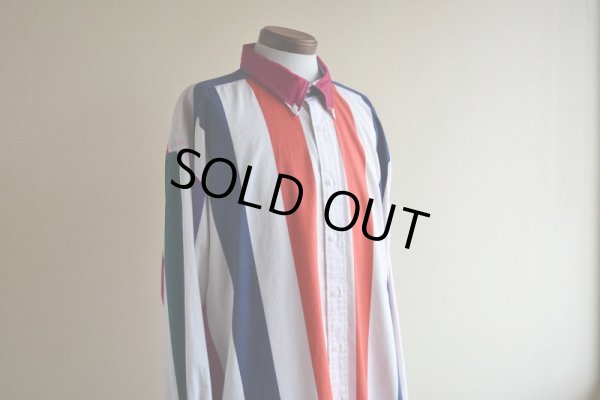 画像7: 1990s TOMMY HILFIGER ストライプシャツ　 表記XXL 