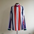 画像1: 1990s TOMMY HILFIGER ストライプシャツ　<br>表記XXL<br> (1)