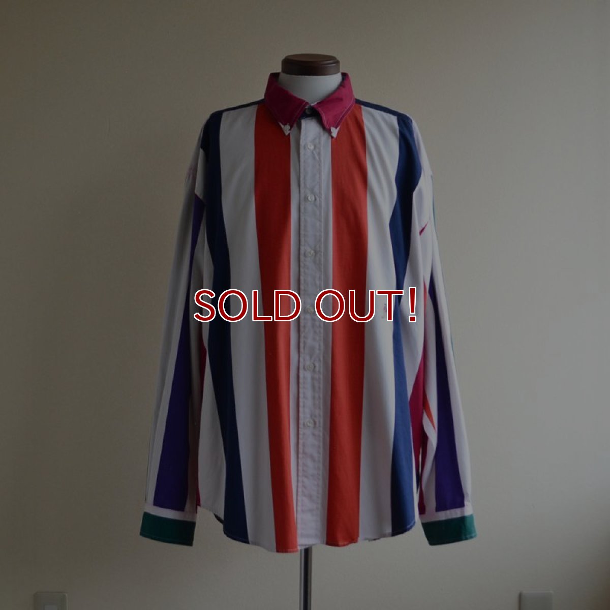 画像1: 1990s TOMMY HILFIGER ストライプシャツ　 表記XXL  (1)