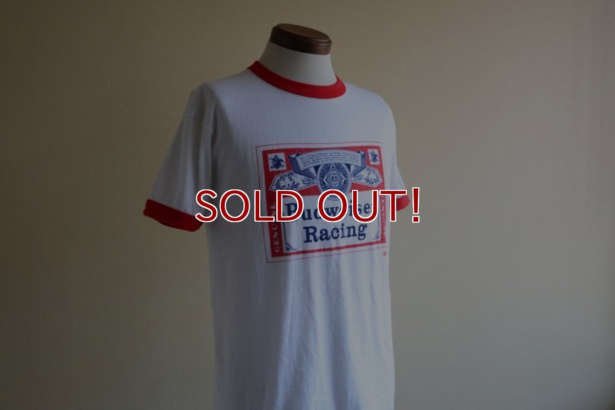 画像8: 1980s Budweiser Racing リンガーTシャツ　 表記L  (8)