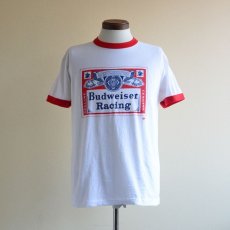 画像1: 1980s Budweiser Racing リンガーTシャツ　 表記L  (1)