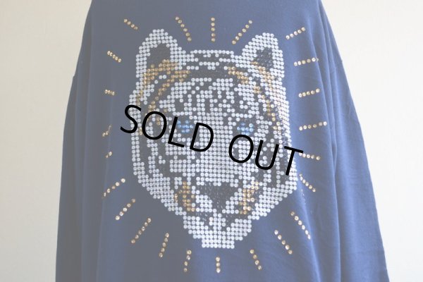 画像8: 1990s トラ柄スパンコールスウェット  MADE IN USA  表記XL