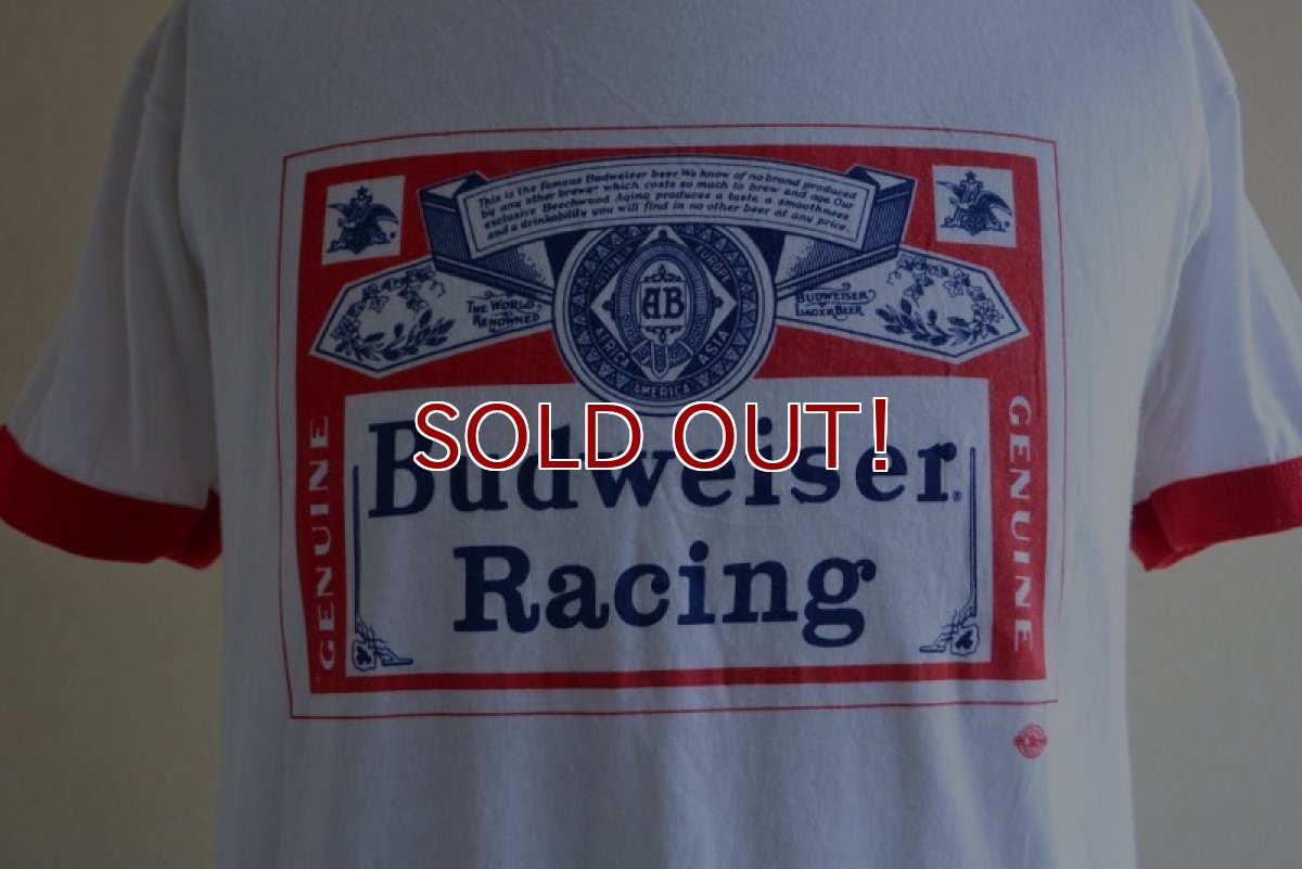画像9: 1980s Budweiser Racing リンガーTシャツ　 表記L  (9)
