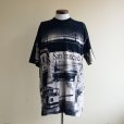 画像1: 1990-00s SAN FRANCISCO 総柄プリントTシャツ　<br>Edwards Teez　<br>表記XL<br> (1)