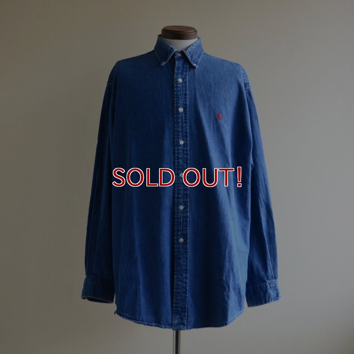 画像1: Polo by RalphLauren デニムシャツ　 MADE IN CANADA　 表記M  (1)