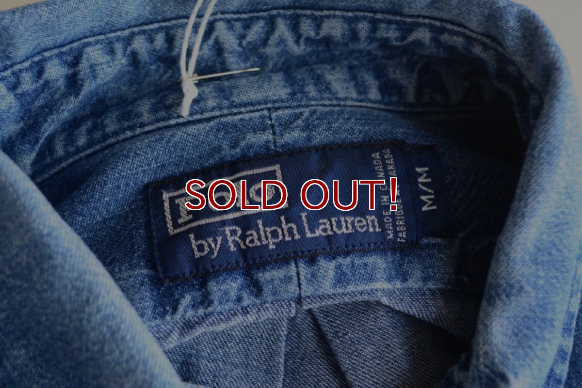 画像5: Polo by RalphLauren デニムシャツ　 MADE IN CANADA　 表記M  (5)