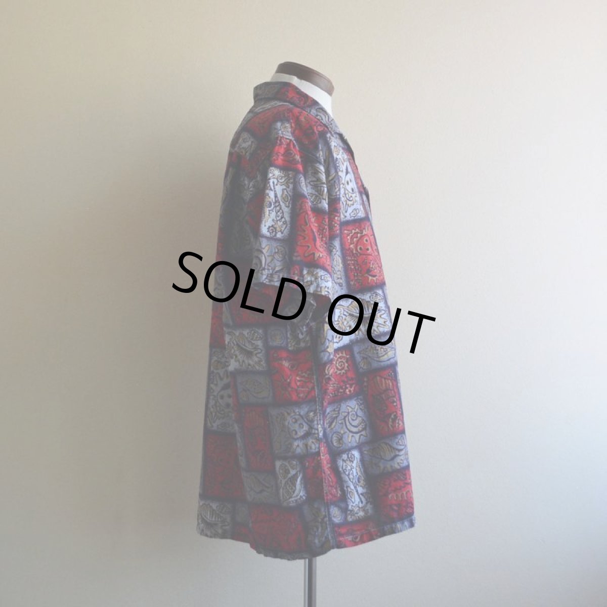 画像2: 1960s La Belle Creole コットンアロハシャツ　 "ビフタネン配色"　 表記L  (2)