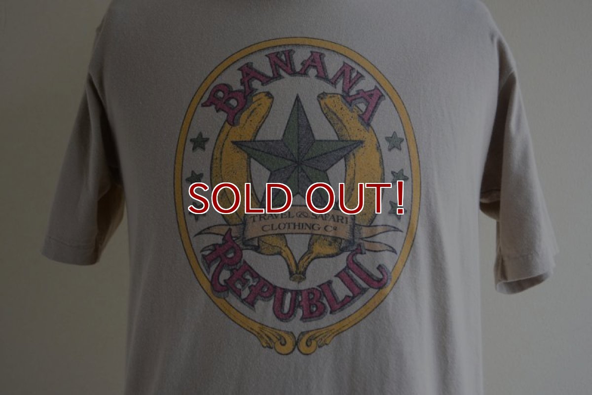 画像8: 1980s BANANA REPUBLIC プリントTシャツ　 MADE IN USA　 表記M  (8)