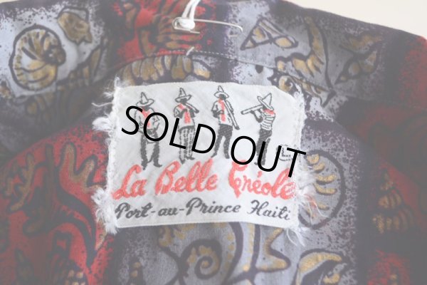 画像5: 1960s La Belle Creole コットンアロハシャツ　 "ビフタネン配色"　 表記L 