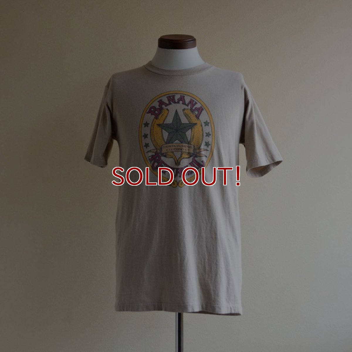 画像1: 1980s BANANA REPUBLIC プリントTシャツ　 MADE IN USA　 表記M  (1)