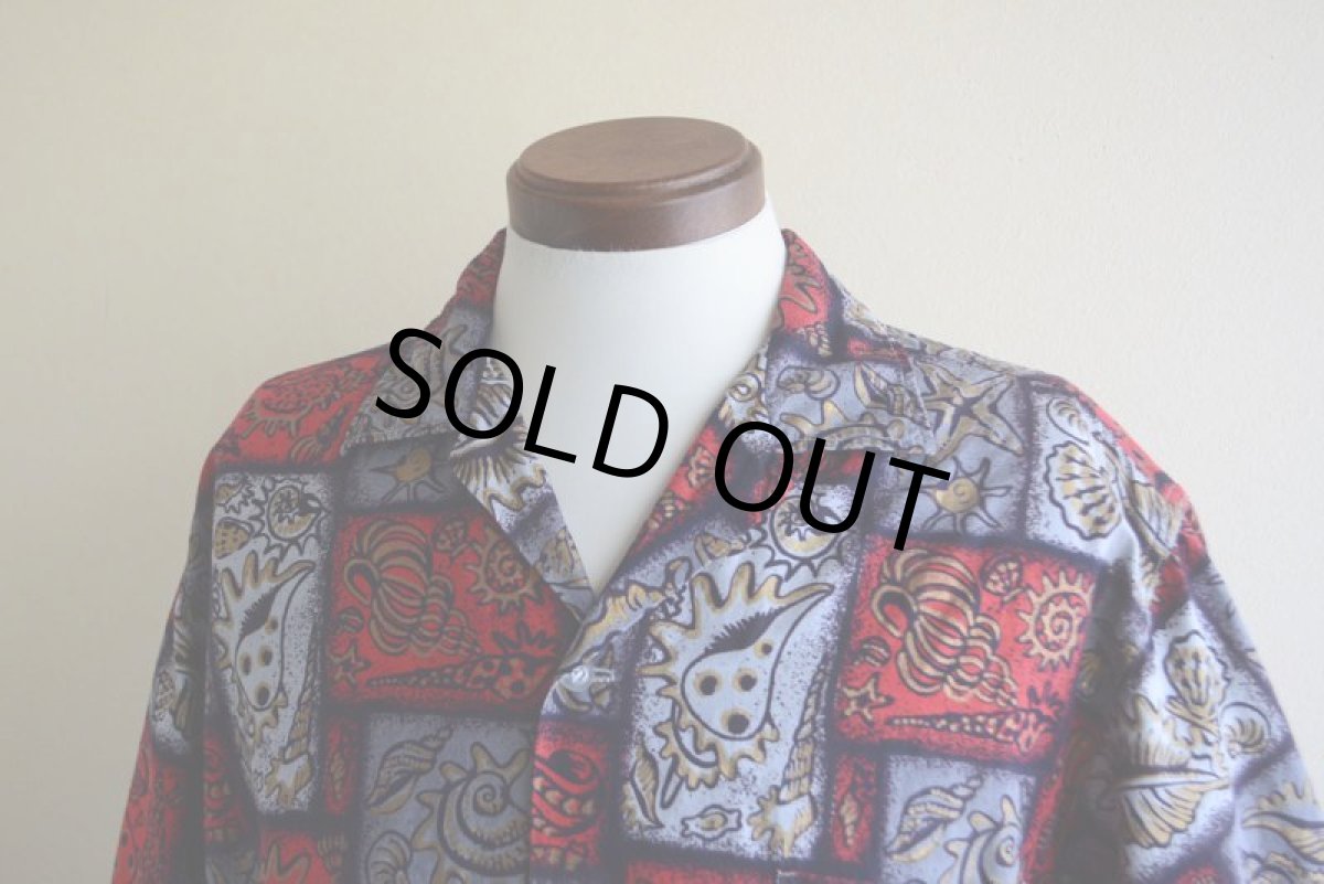 画像6: 1960s La Belle Creole コットンアロハシャツ　 "ビフタネン配色"　 表記L  (6)