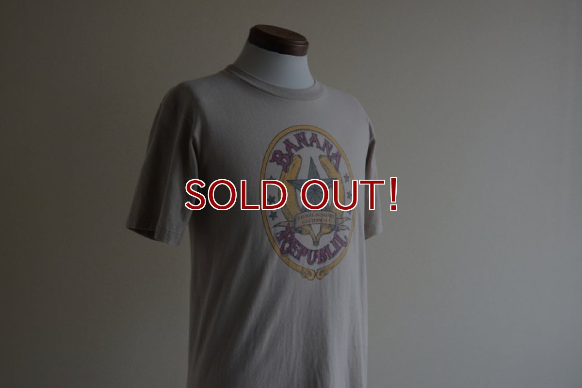 画像7: 1980s BANANA REPUBLIC プリントTシャツ　 MADE IN USA　 表記M  (7)