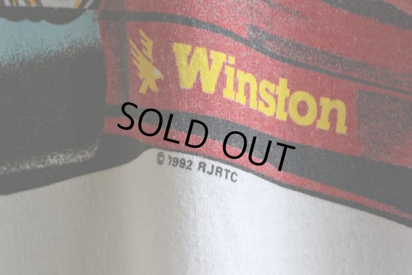 画像10: 1990s Winston Drag Racing ポケットTシャツ  "両面プリント"  実寸XL