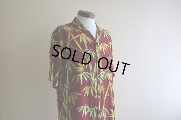 画像7: Bishop St.  バンブー柄レーヨンアロハシャツ　 "MADE IN HAWAII"　 表記M 