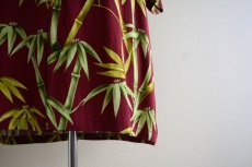 画像11: Bishop St.  バンブー柄レーヨンアロハシャツ　 "MADE IN HAWAII"　 表記M  (11)